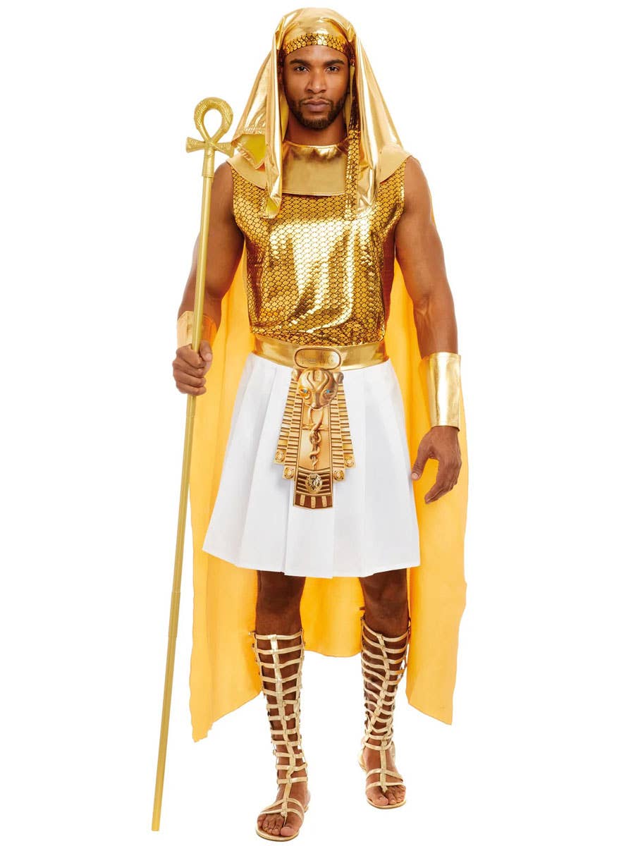 Image of Ramses the Great Deluxe Men's Egyptian King Costume - Front View