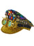 Image of Deluxe Rainbow Festival Hat with Gold Holographic Goggles - Main Image