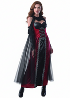 Womens Red and Black Vampire Costume