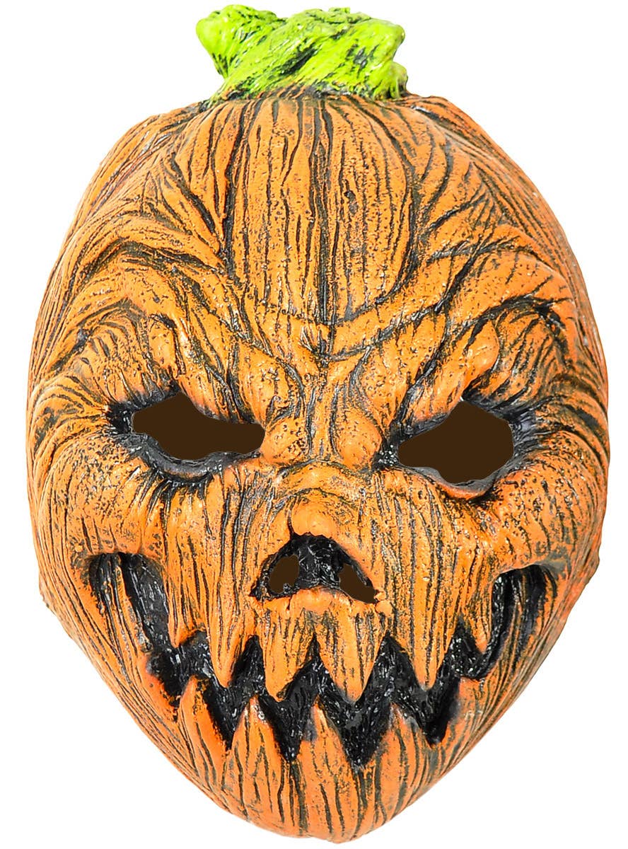 Image of Rubber Latex Orange Pumpkin Head Latex Mask - Main Image