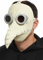 Image of Deluxe White Plague Doctor Costume Mask Main Image