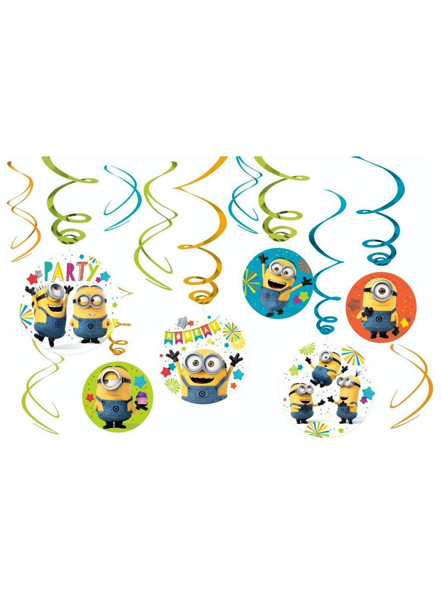 Minion Hanging Swirls 16 Pack - Main Image