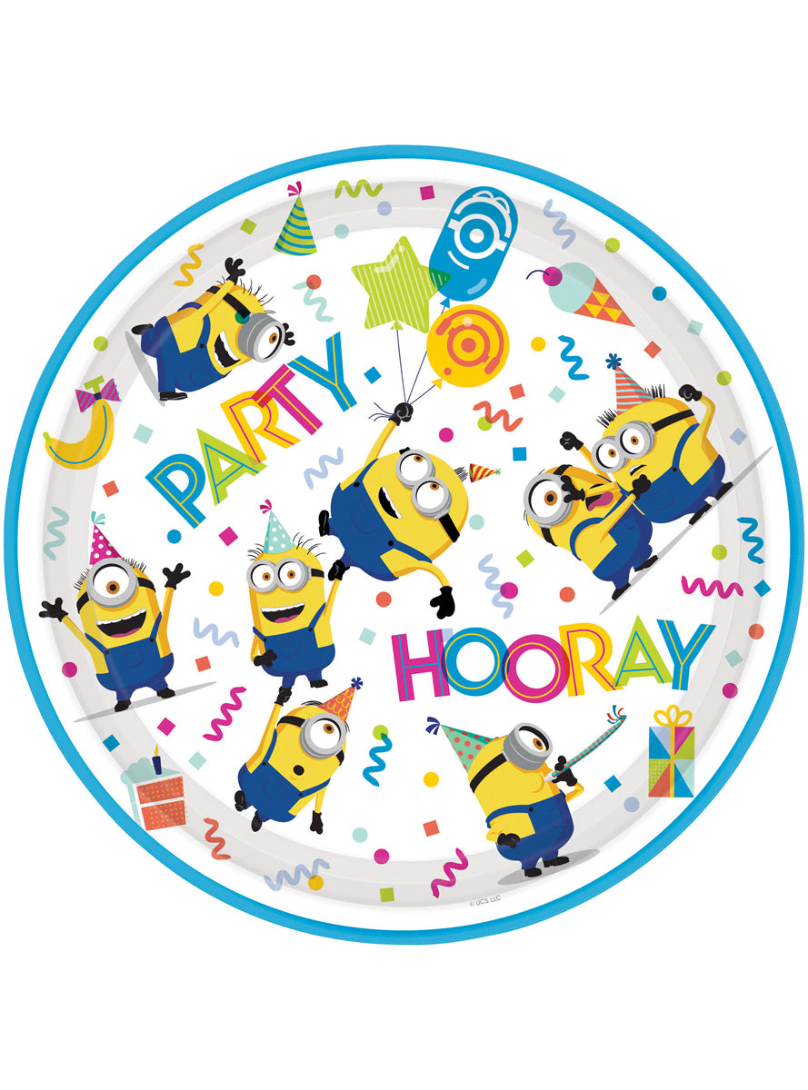 Minion Party Plates 23cm 8 Pack - Main Image
