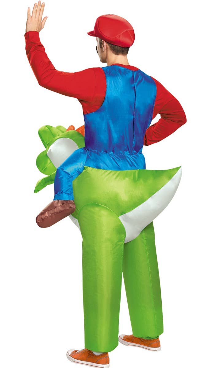 Mario Riding Yoshi Inflatable Mario Kart Fancy Dress Costume Back Image