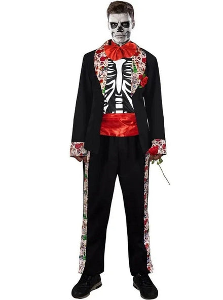 Dia de los Muertos Mens Day of the Dead Costume - Main Image