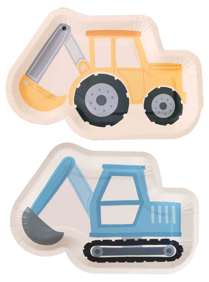 Diggin It Construction Party 8 Pack 25cm Paper Plates – Main Image