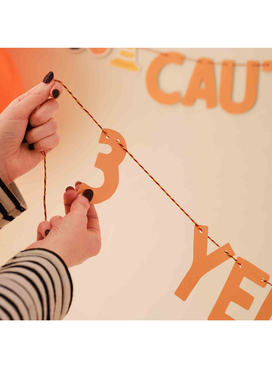 Diggin It Construction Party Customisable 2m Long Age Bunting – Alternative Image