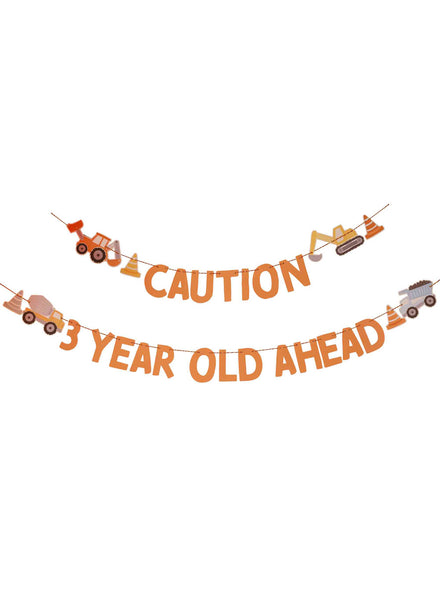 Diggin It Construction Party Customisable 2m Long Age Bunting – Main Image