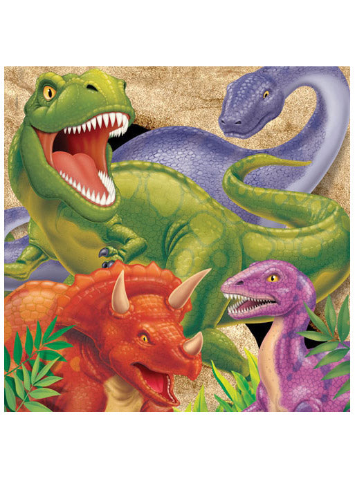 Dino Blast 16 Pack Lunch Napkins - Main Image