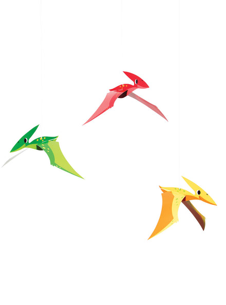 Dino Party 3 Pack 81cm 3D Flying Dinosaur Decorations - Main Image