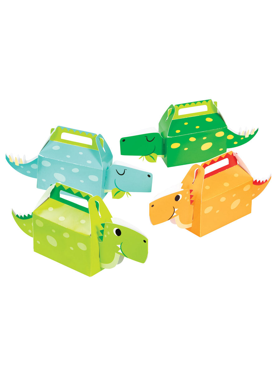 Dino Party 4 Pack 31cm Party Favour Treat Boxes - Main Image