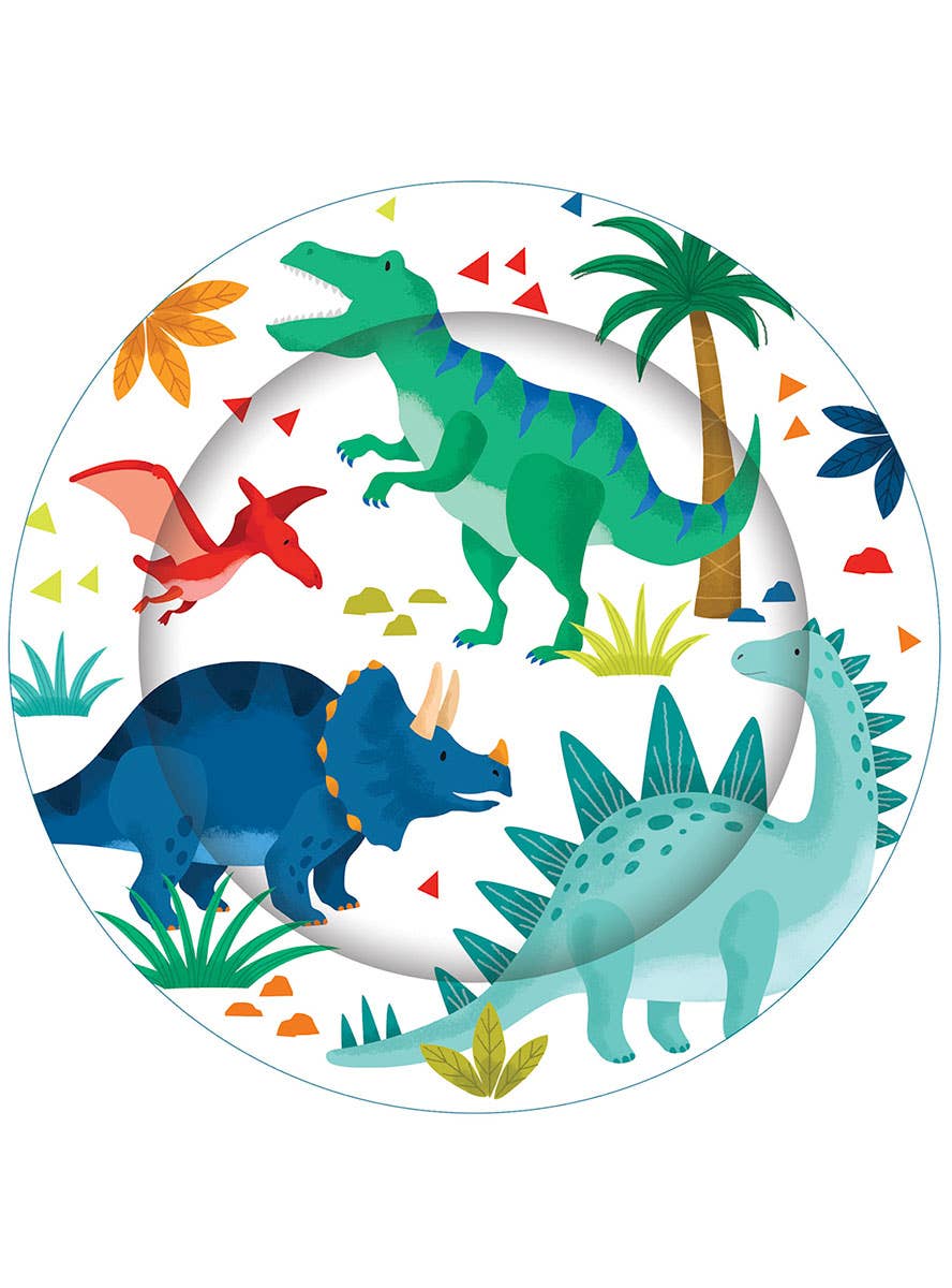 Image of Dinosaurs 8 Pack Paper Party Plates