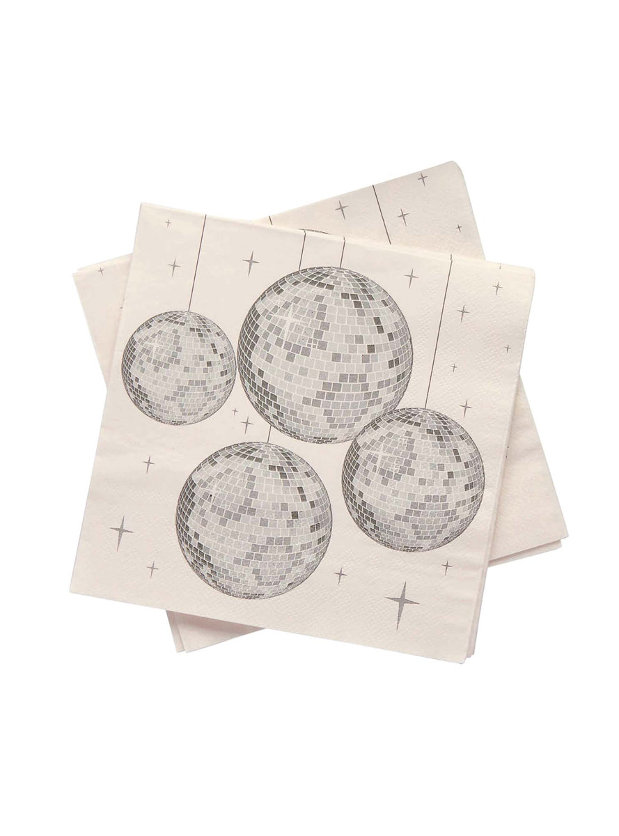 Disco Ball Print 16 Pack Lunch Napkins - Main Image