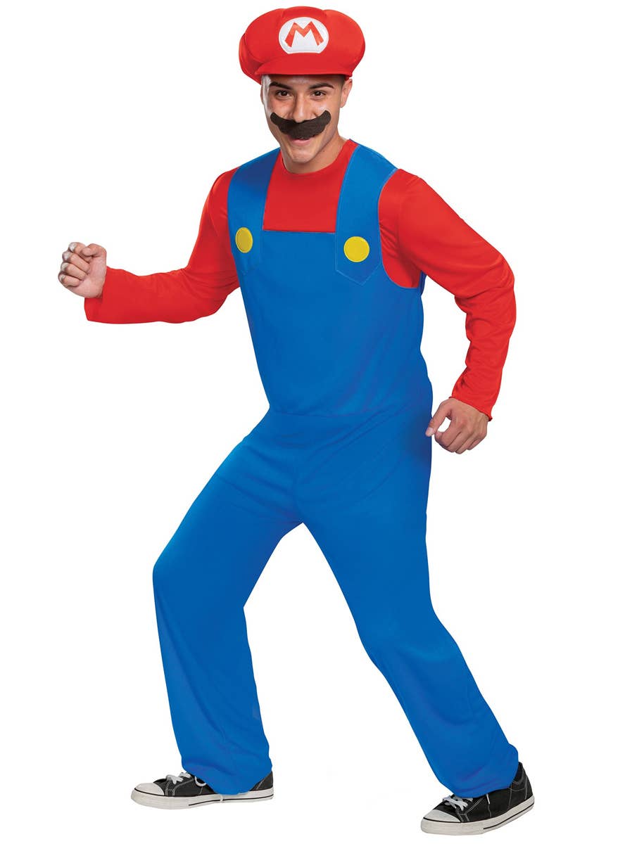 Super Mario Men's Classic Video Game Character Costume - Front Image