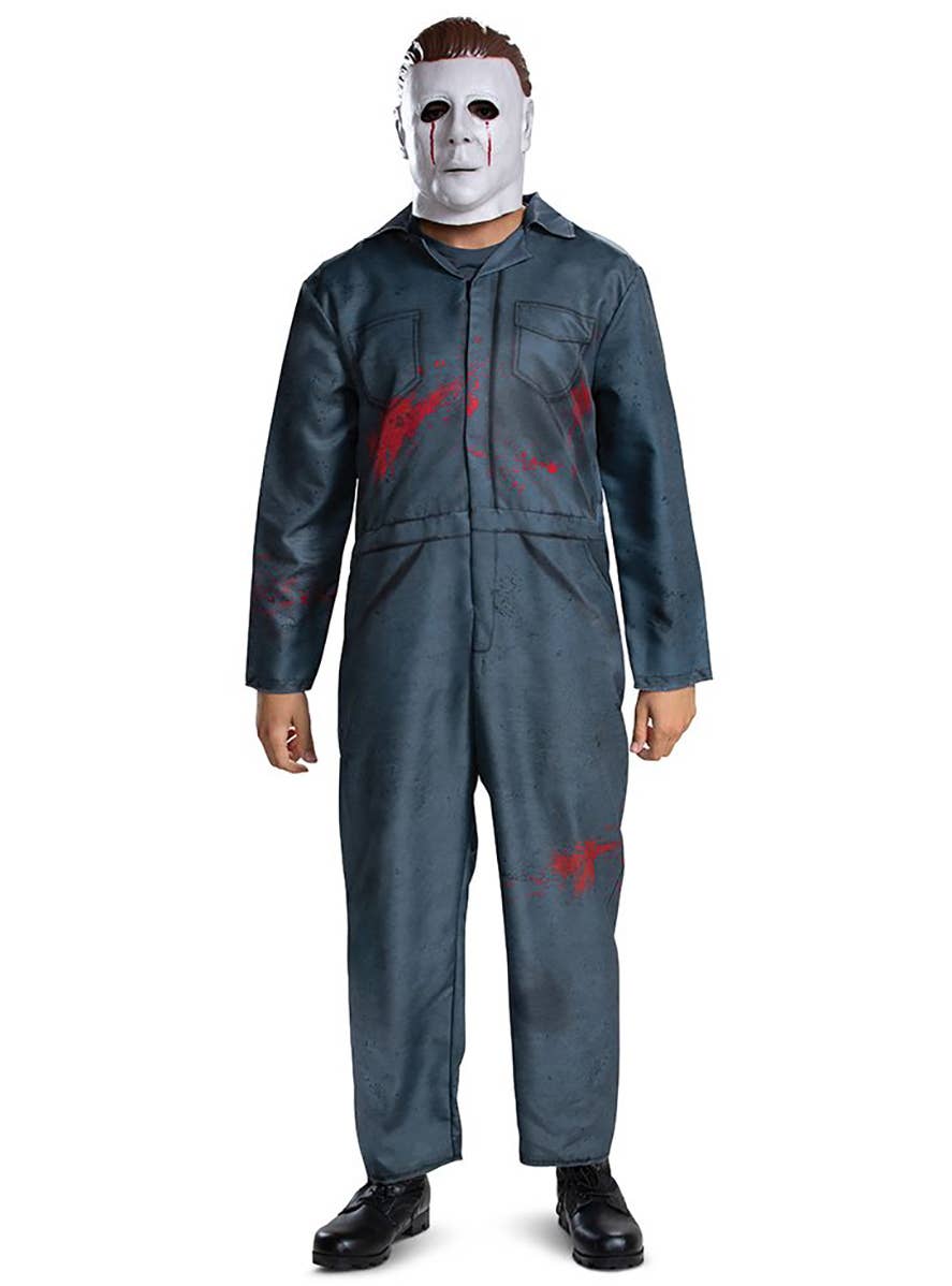 Michael Myers Bloody Overalls Men's Halloween Costume - Alt Front Image