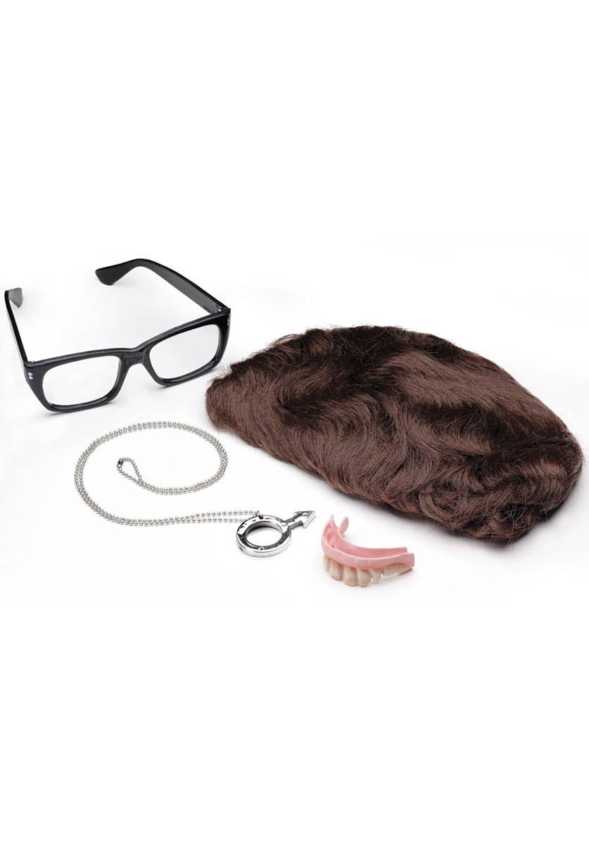 Austin Powers Costume Accessory Kit with Wig - Main Image