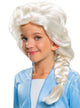 Girls Elsa Frozen 2 Platinum Blonde Wig with Braid