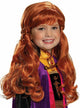 Girls Anna Frozen 2 Auburn Red Deluxe Wig - Front Image