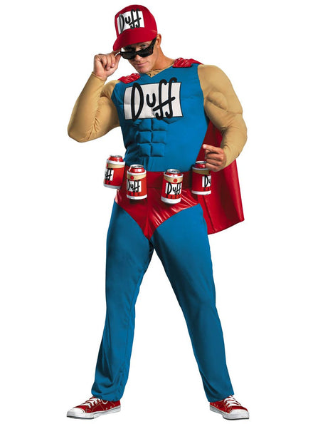 Men's Duffman Simpsons Fancy Dress Costume - Main View