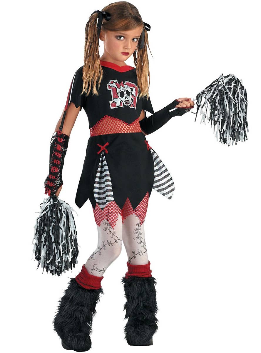 Gothic Undead Cheerleader Girls Halloween Dress Up Costume Main Image