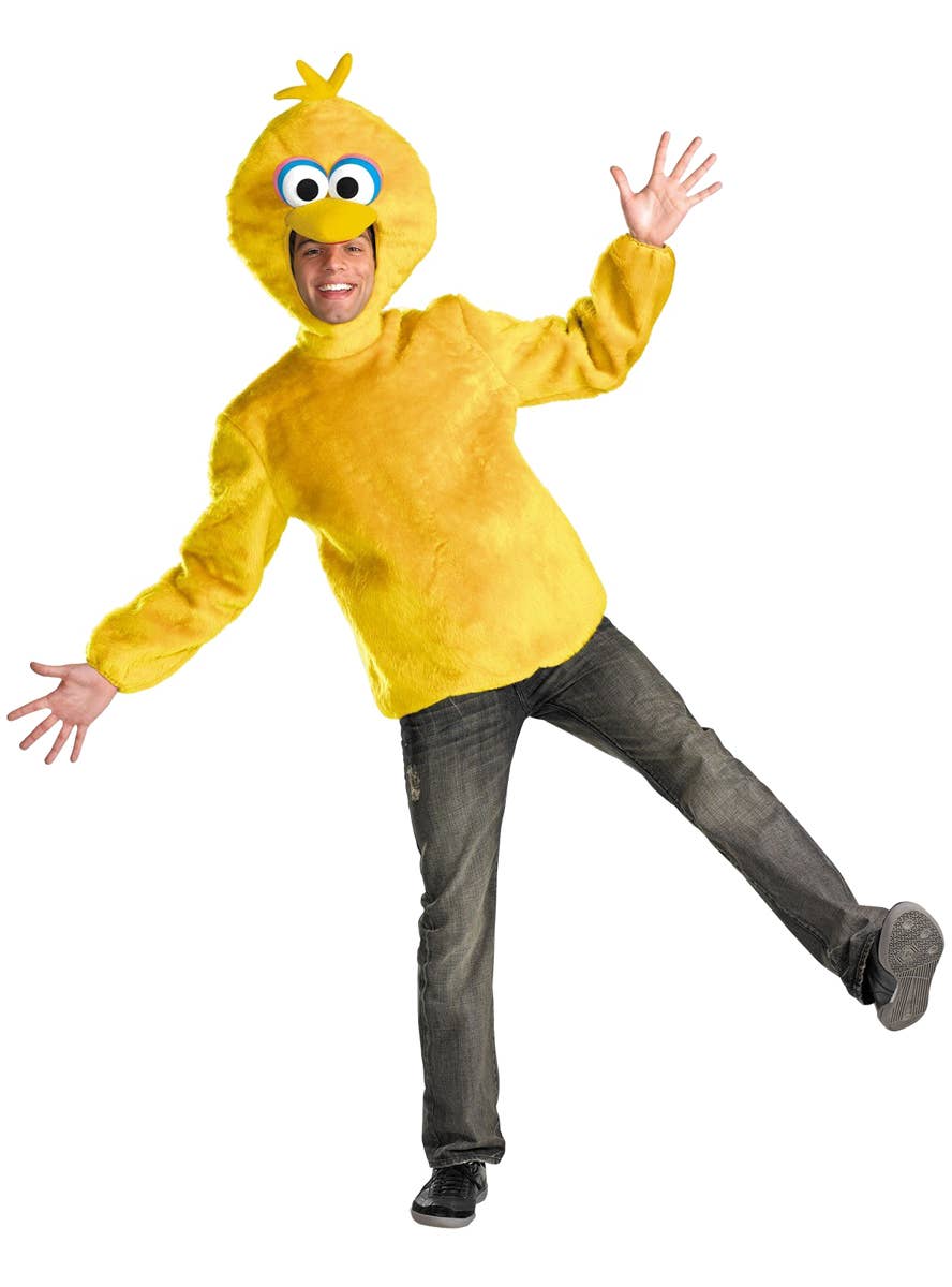 Plush Yellow Big Bird Sesame Street Costume for Adults - View 1