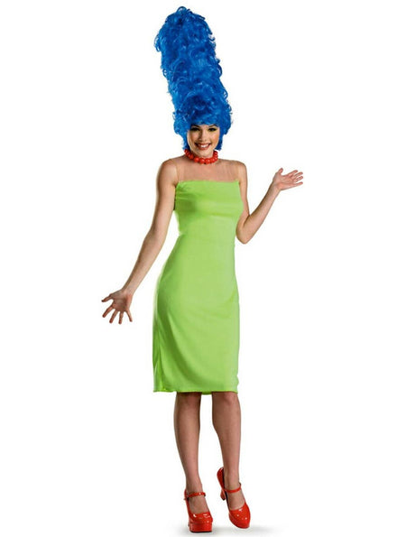 blue hair green dress character Ariel with blue hair