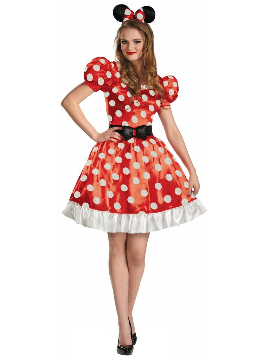 Red and White Polka Dot Classic Minnie Mouse costume for Women