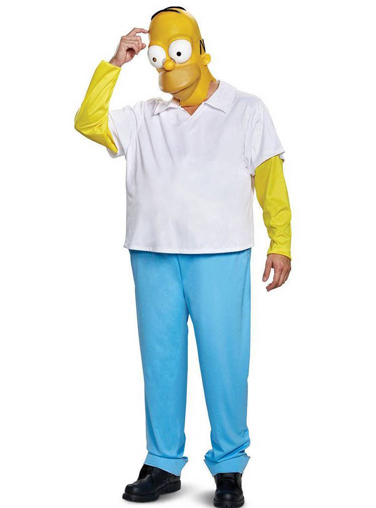 Deluxe Homer Simpson Mens Costume Simpsons Character Costume for Men