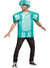Adult's Deluxe Blue and Teal Pixel Diamond Armour Minecraft Costume - Main View