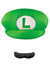 Adults Luigi Super Mario Bros Costume Kit Hat and Mustache Main Image