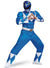 Men's Plus Size Classic Blue Muscle Chest Power Ranger Costume - Front Image