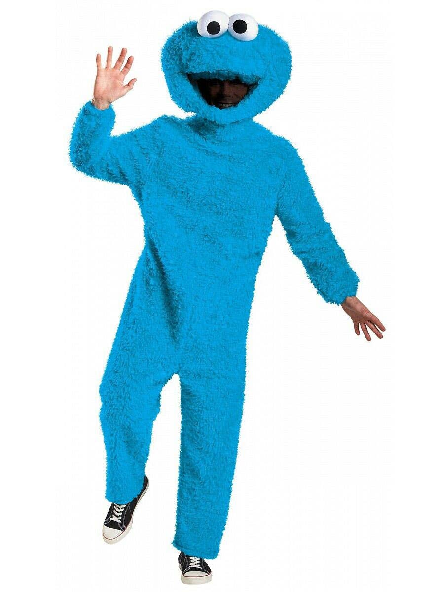 Adult's Fluffy Blue Cookie Monster Costume