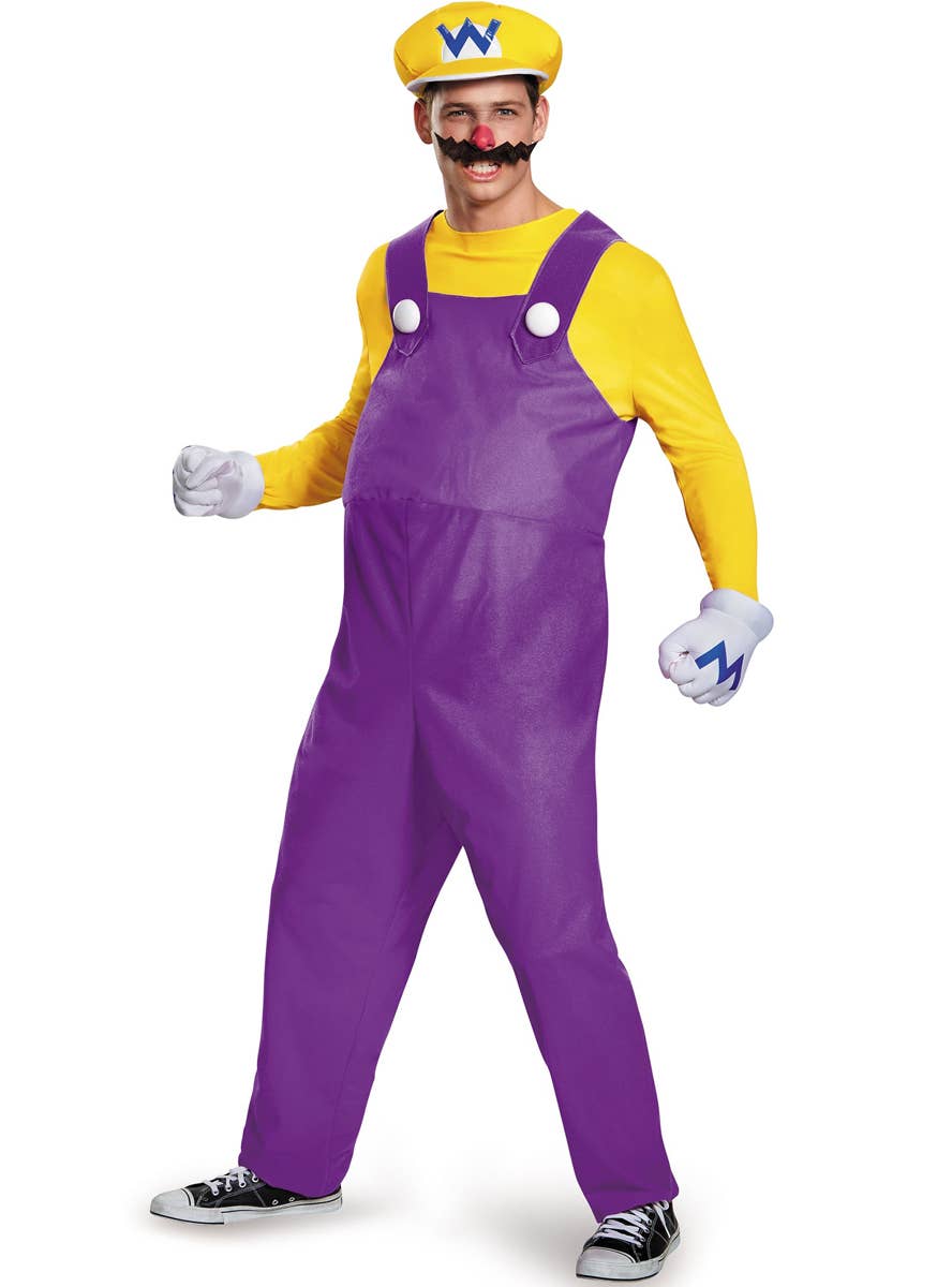 Super Mario Men's Deluxe Plus Size Wario Costume - Main Image