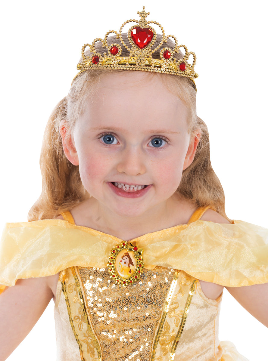 Disney Princess Belle Deluxe Sequin Girls Costume - Close Image