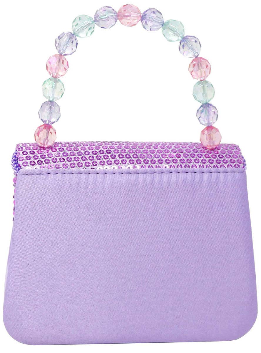 Image of Mermaid Ariel Purple Sequin Girls Deluxe Costume Bag - Back Image