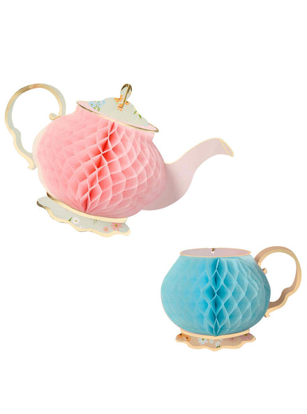 Ditsy Floral 2 Pack 32cm Hanging Tea Party Honeycomb Decorations - Main Image