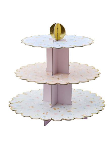 Ditsy Floral 34cm 3 Tier Tea Party Cake Stand - Main Image