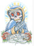 Tinsley Transfers Sugar Skull La Flor Temporary Tattoo - Alternative Image