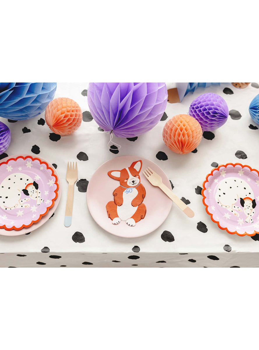 Dog Party 12 Pack 30cm Dog Shaped Napkins - Lifestyle Image 1