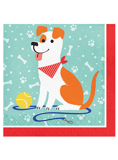 Dog Party 16 Pack Lunch Napkins – Main Image