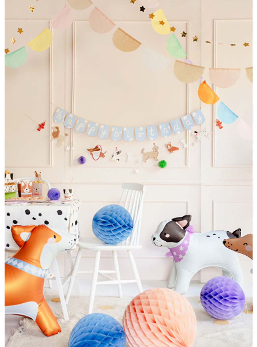 Dog Party 210cm Happy Birthday Banner - Lifestyle Image