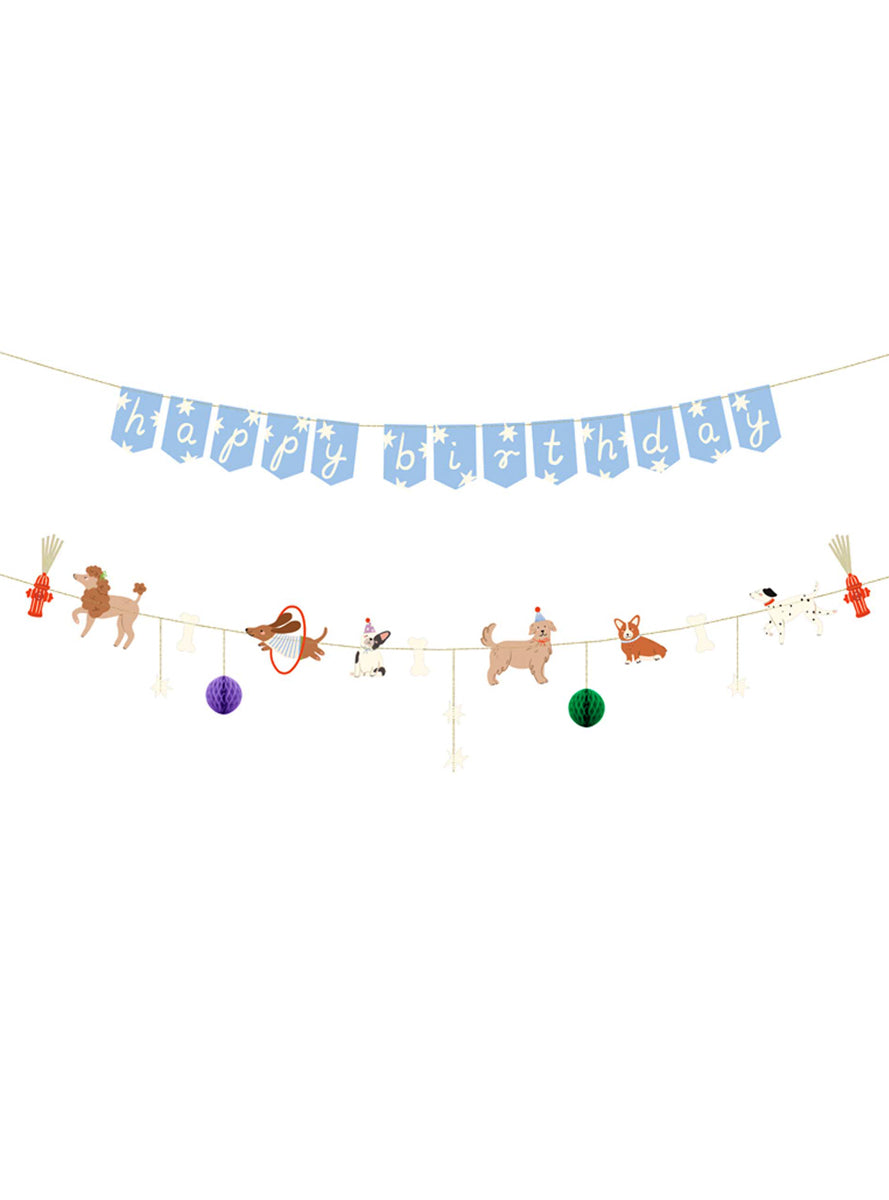 Dog Party 210cm Happy Birthday Banner - Main Image