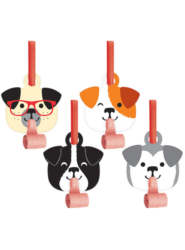 Dog Party 8 Pack Party Favour Blowouts – Main Image