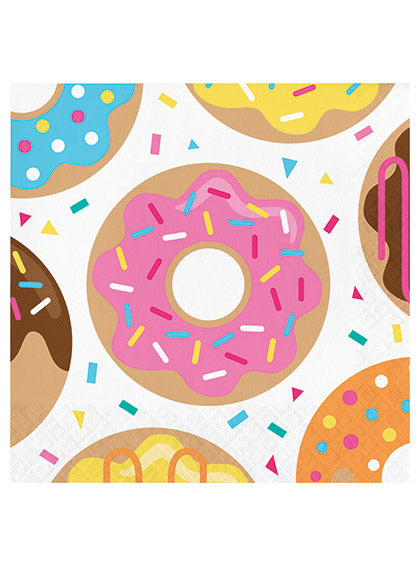 Donut Time 16 Pack Lunch Napkins – Main Image