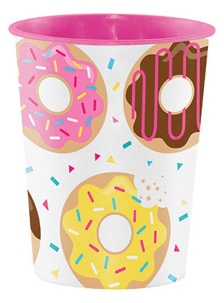 Donut Time Reusable Plastic Single Party Favour Cup – Main Image