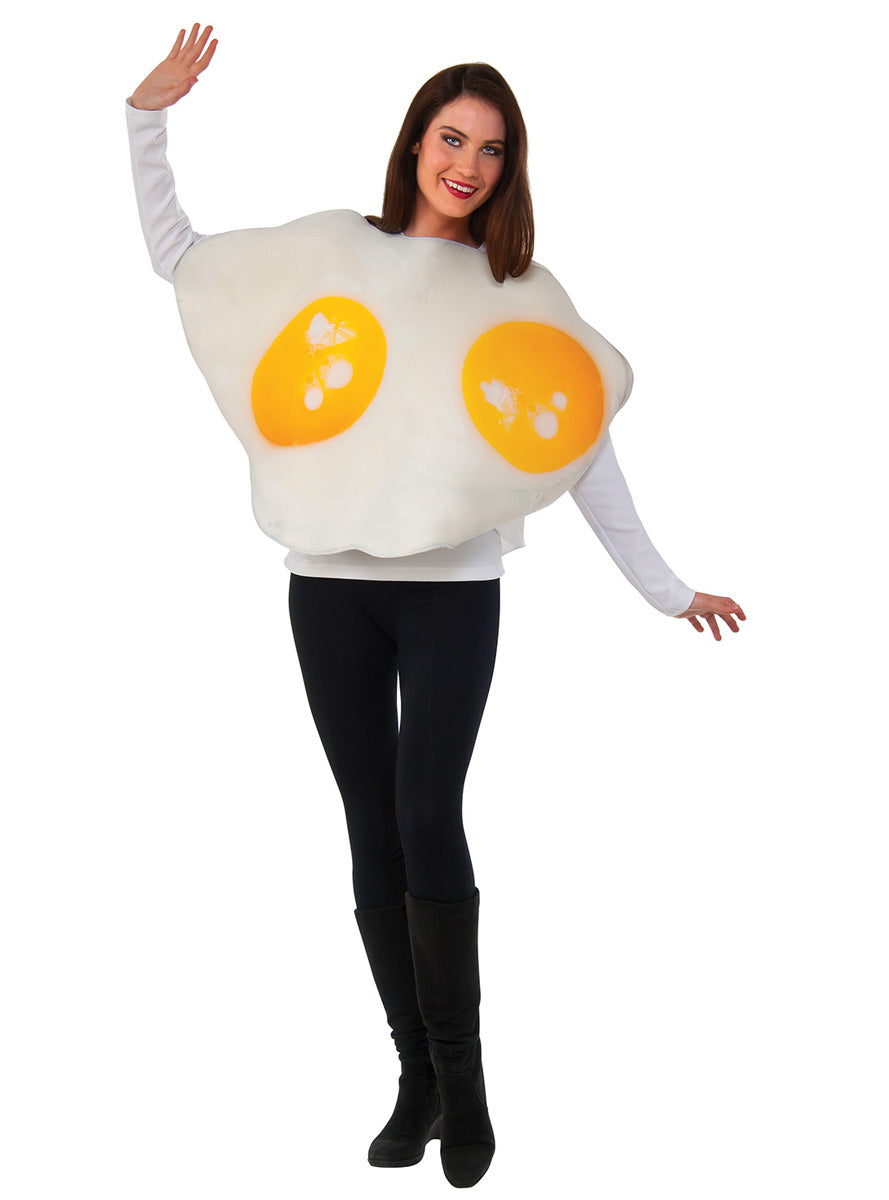 Fried Egg Novelty Adults Food Costume - alternative image