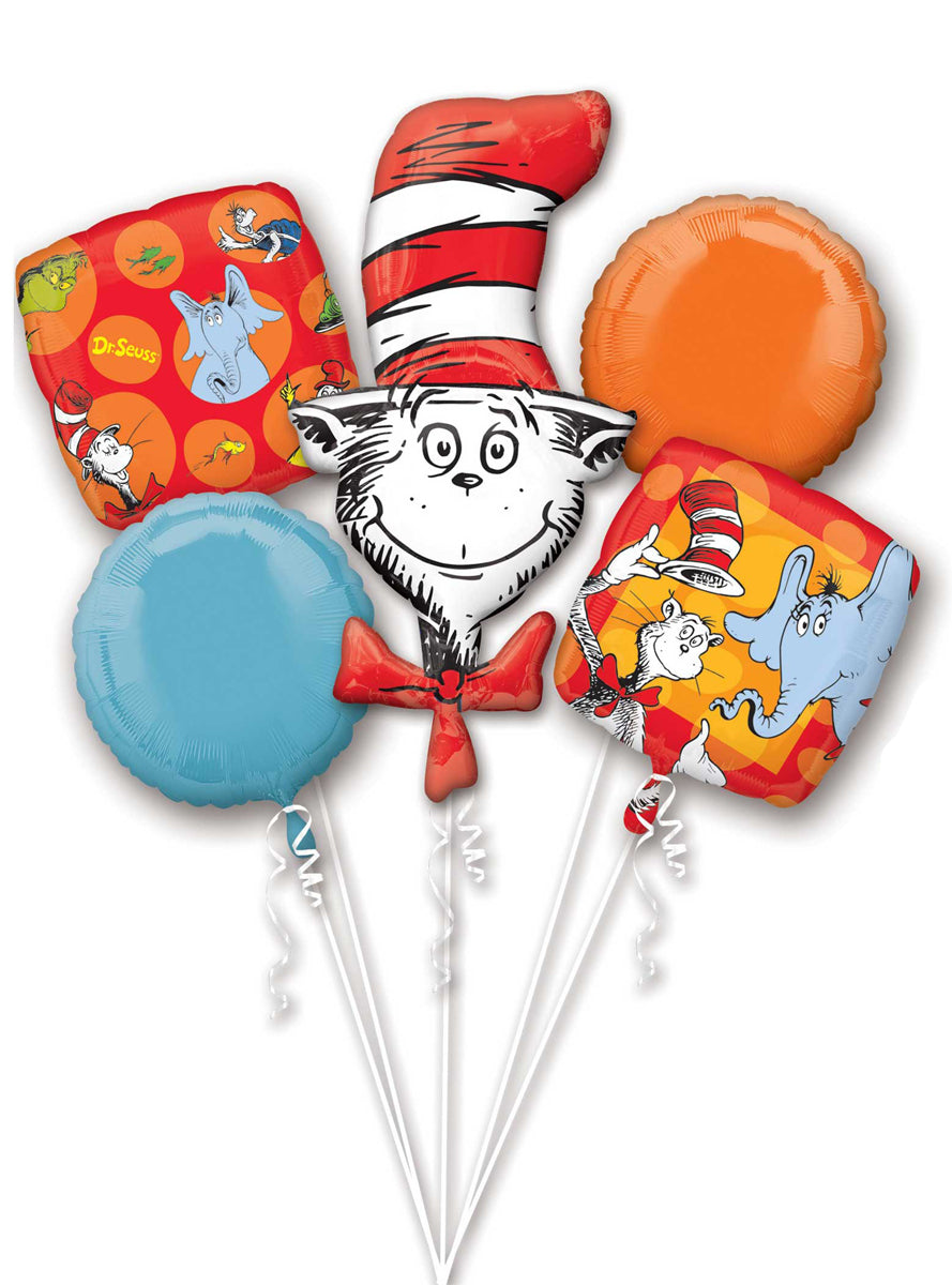 Dr Seuss 5 Piece Balloon Bouquet - Main Image