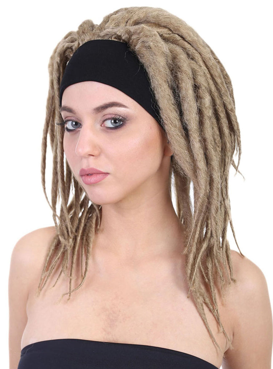 Dreadlocks Womens Light Brown Costume Wig - Alternative Image 2