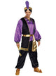 Purple and Black Satin Sultan Men's Arabian Prince Costume - Main Image