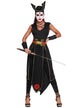 Women's Black Japanese Samurai Warrior Costume Front Image